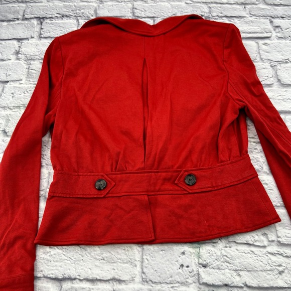 Cabi Playdate Jacket Red Blazer Utility Pocket Stretch Womens Size 6 Office - Picture 9 of 9